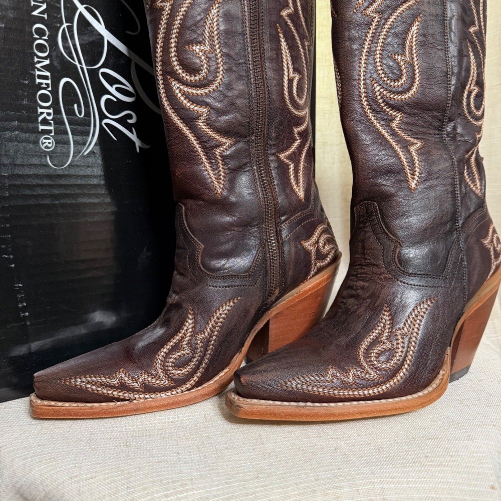 NEW Dan Post Kommotion Leather Snip Toe Tall Boot DP4342 Women's Shoe Size 6 - Picture 3 of 11